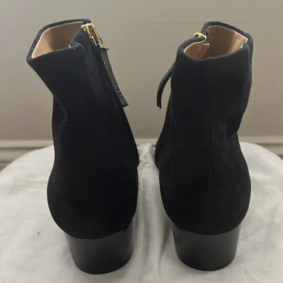 THE ROW $1290 black suede ankle boot, size 41 made in Italy
